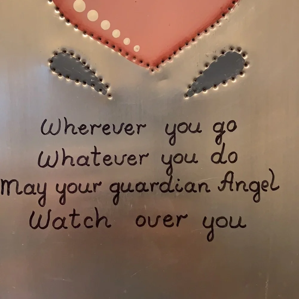 Hand Painted Decorative Framed Tin with Angel